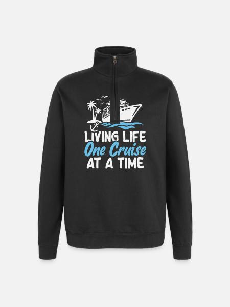 Cruise Ship Summer Vacation Trip - Quarter-Zip Sweatshirt - black