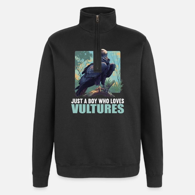 Geier - Quarter-Zip-Sweatshirt - Schwarz