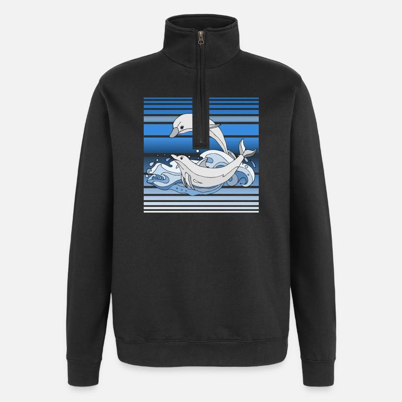 Dolphins - Quarter-Zip Sweatshirt - black