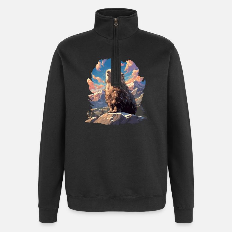 Lemminge Lemming - Quarter-Zip-Sweatshirt - Schwarz