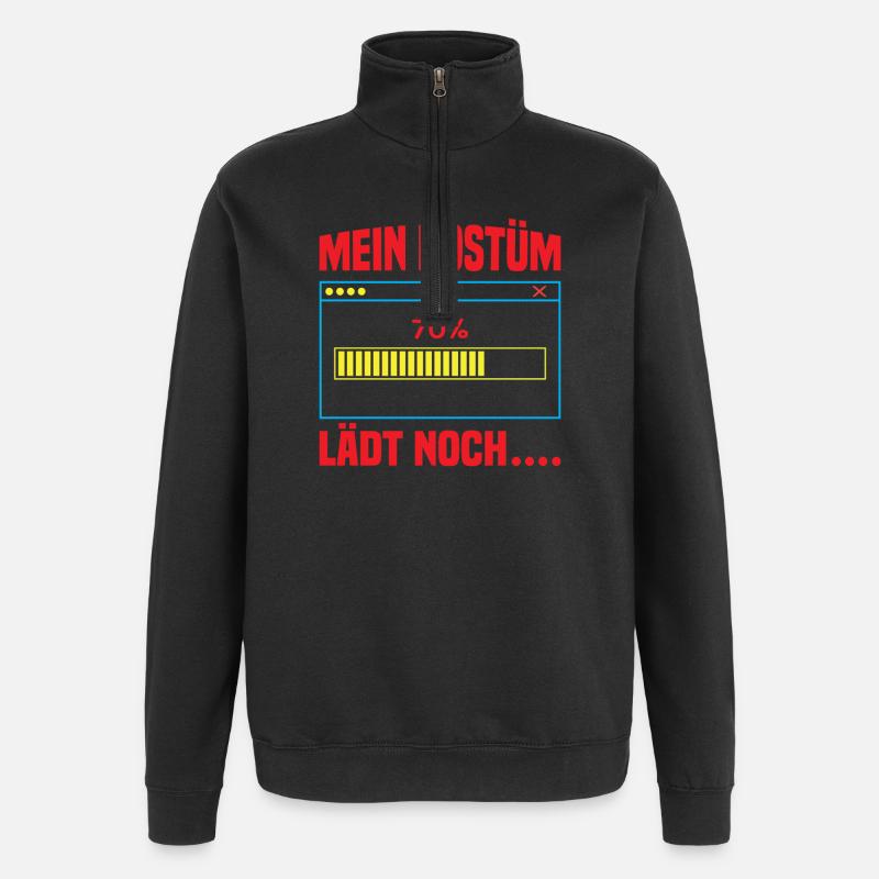 My costume is still loading - Quarter-Zip Sweatshirt - black