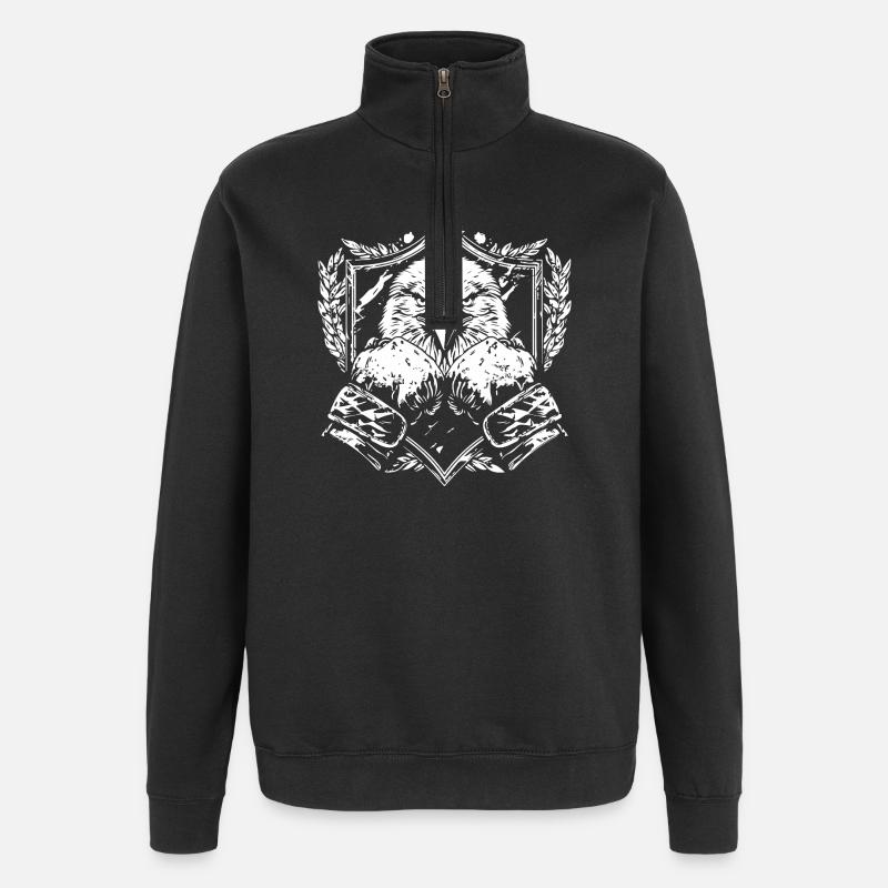 Adler Boxing MMA - Sweat à zip 1/4 - noir