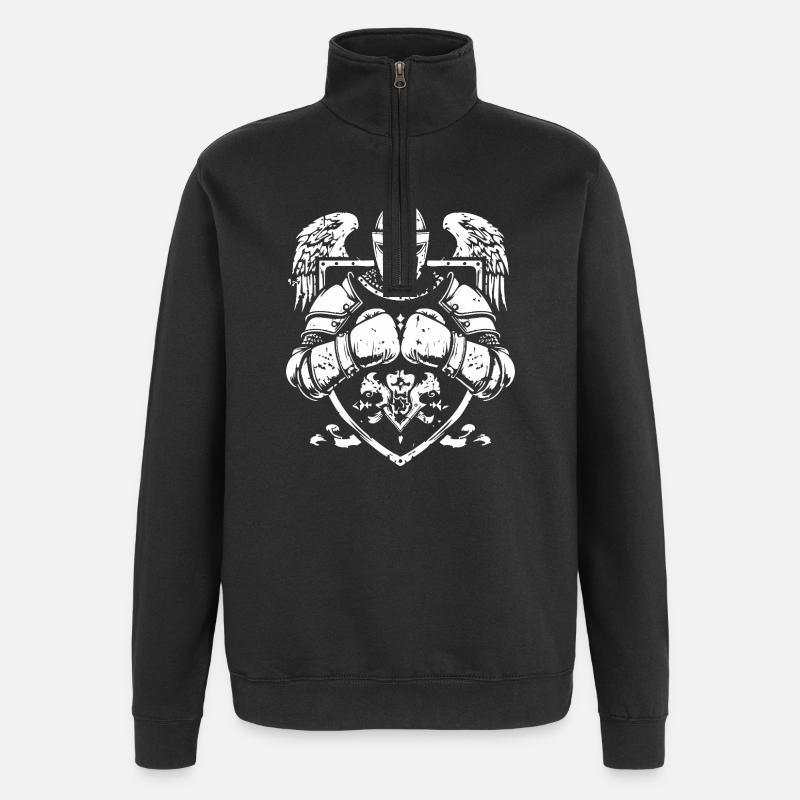MMA de boxe Knight - Sweat à zip 1/4 - noir