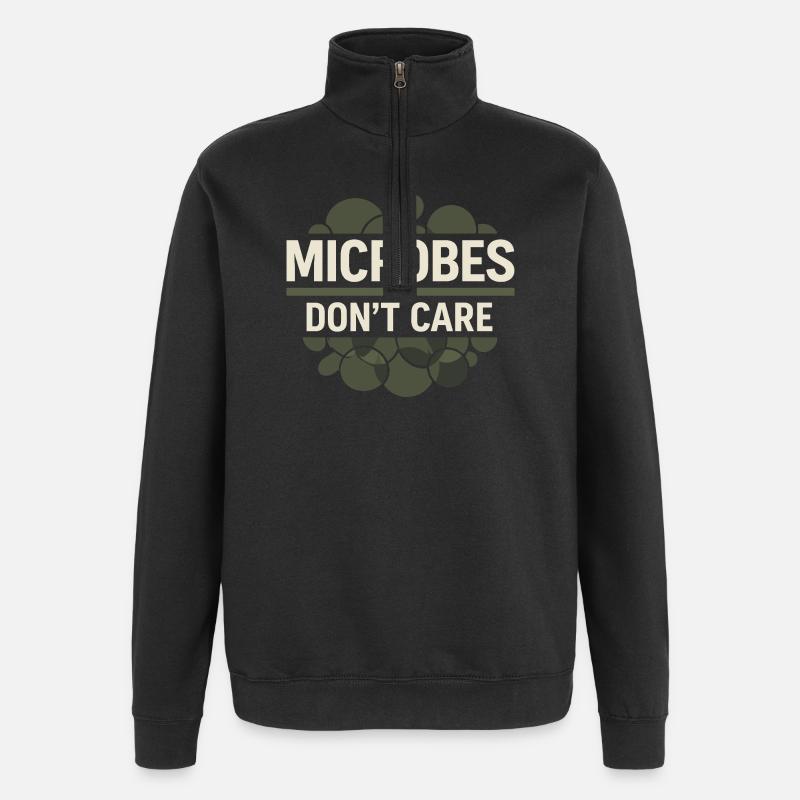 microbiology - Quarter-Zip Sweatshirt - black