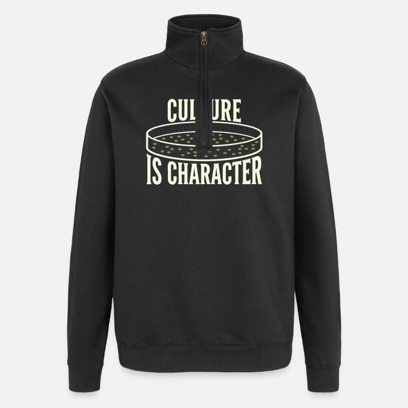 microbiologie - Sweat à zip 1/4 - noir
