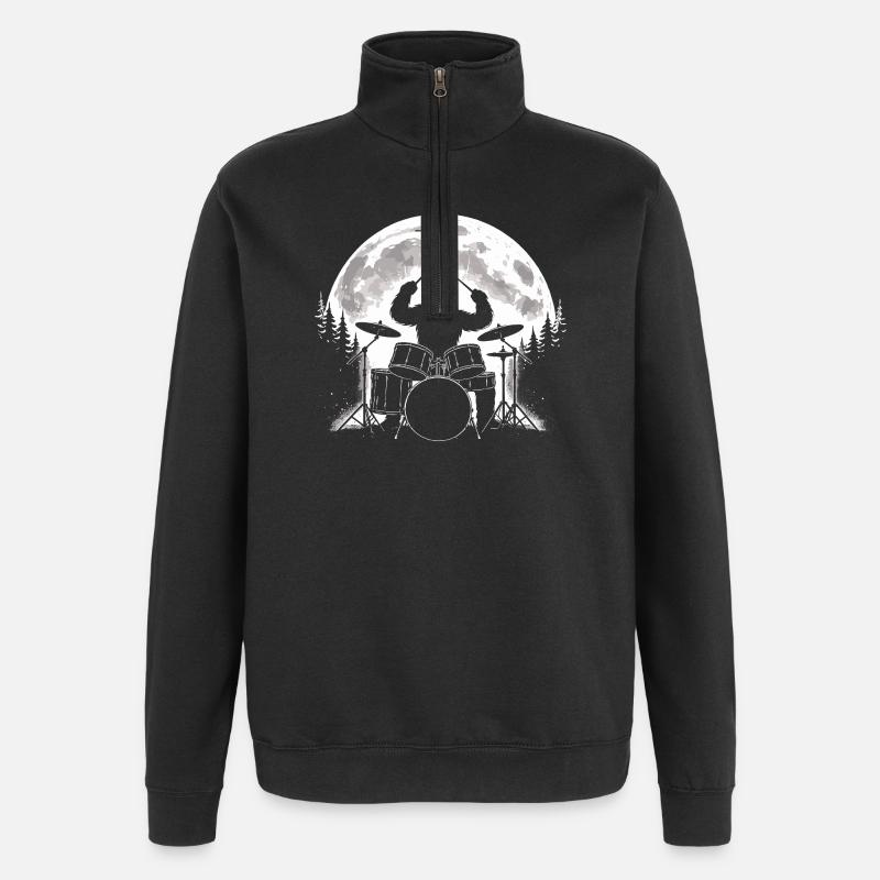 Bigfoot Batteur Moon - Sweat à zip 1/4 - noir
