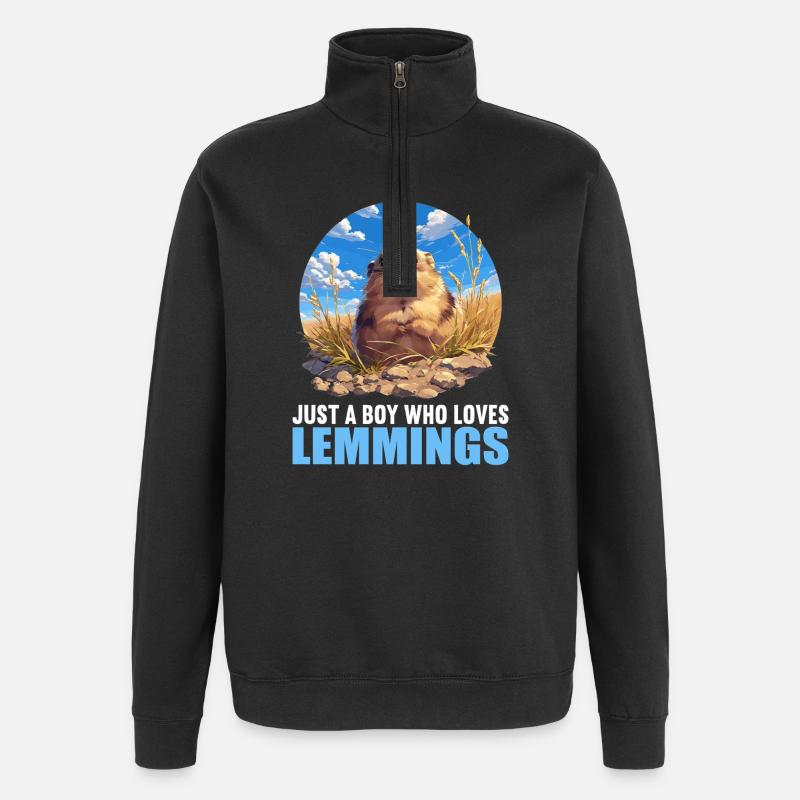 Lemmings Lemming - Sweat à zip 1/4 - noir