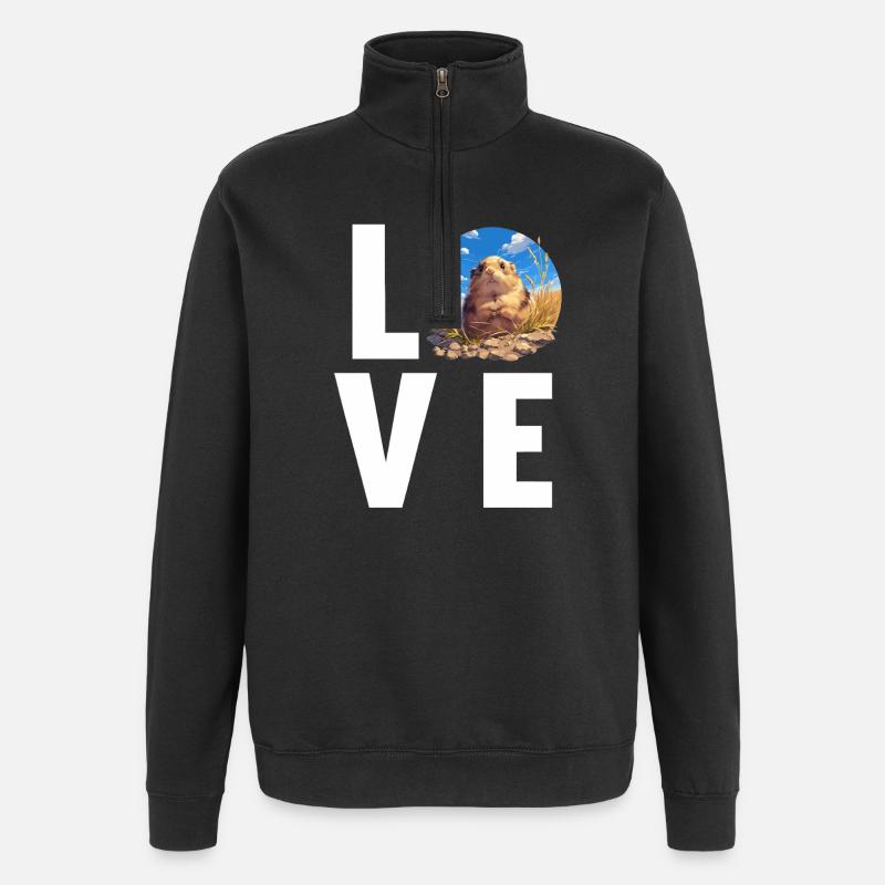 Lemminge Lemming - Quarter-Zip-Sweatshirt - Schwarz