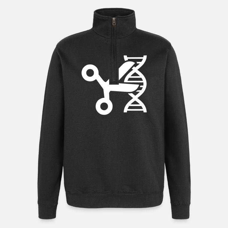 CRISPR DNA Schere Genetik - Quarter-Zip-Sweatshirt - Schwarz