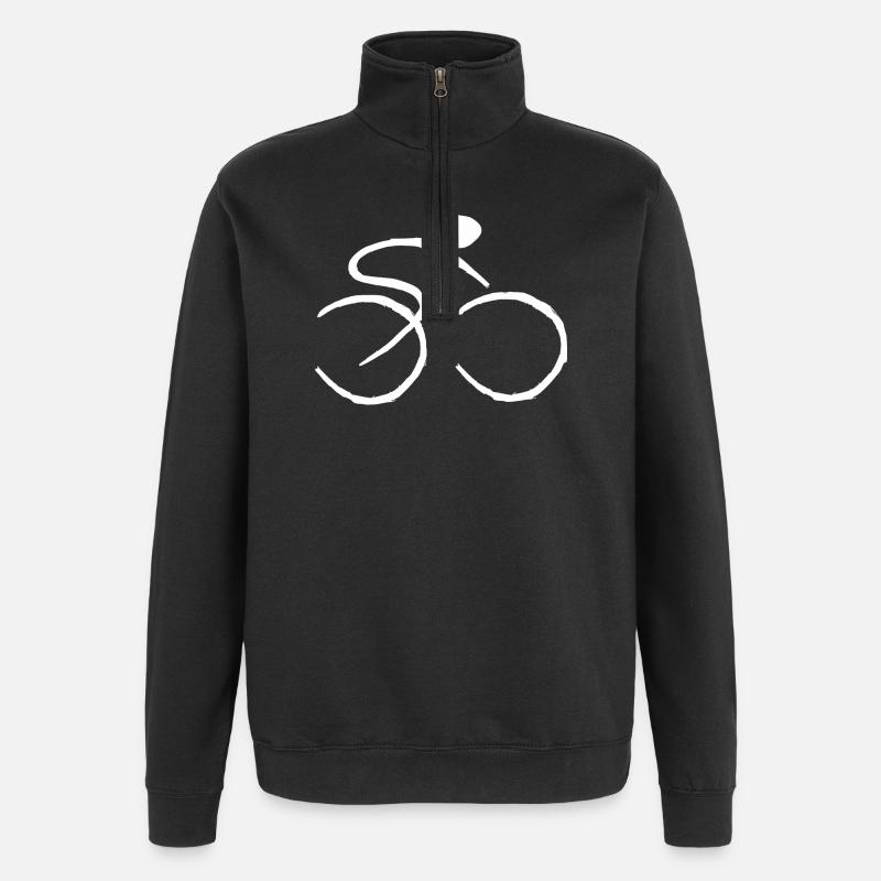 Cyclisme - Sweat à zip 1/4 - noir