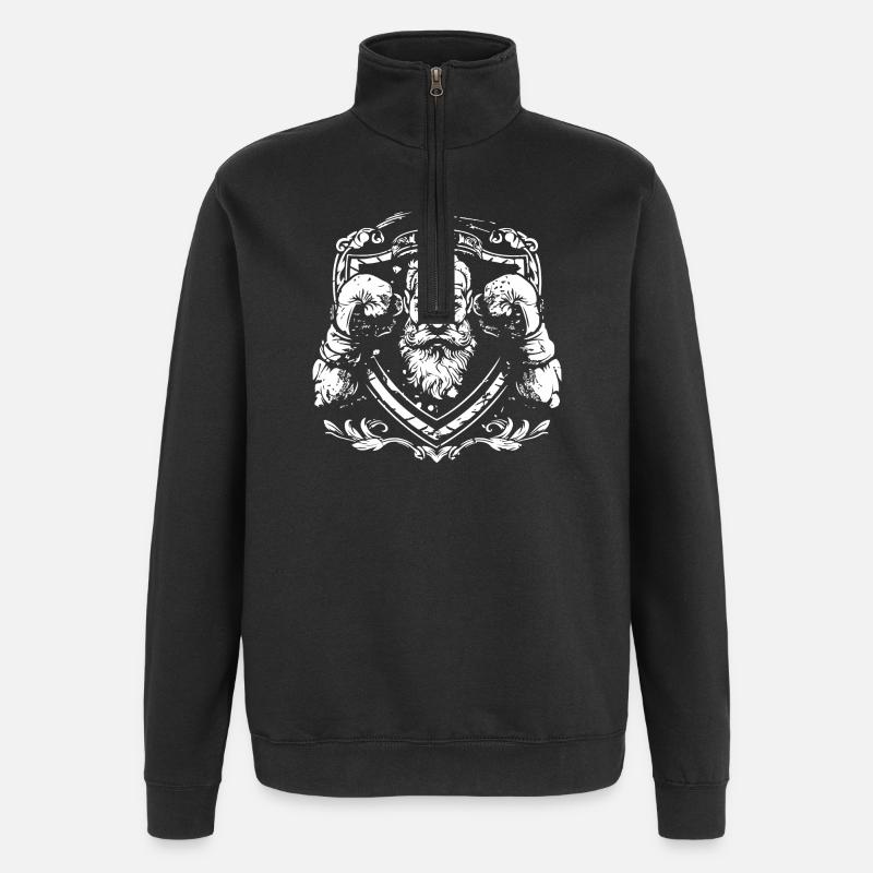 Boxe de combattant MMA - Sweat à zip 1/4 - noir