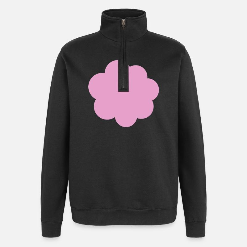 Queue de lapin - Sweat à zip 1/4 - noir