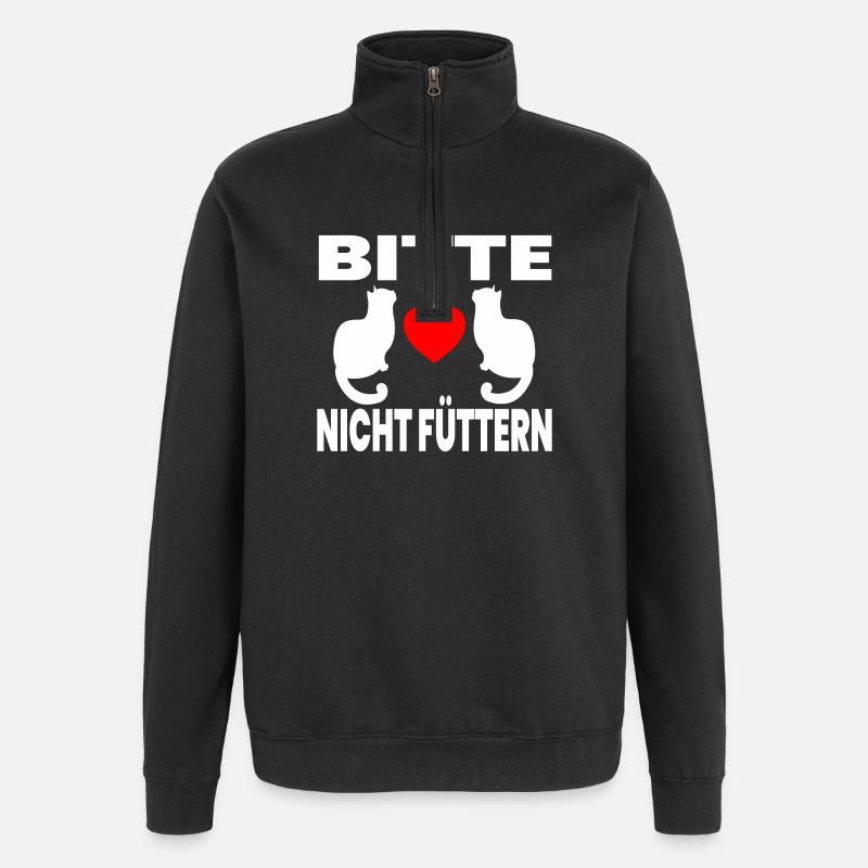 feline - Quarter-Zip Sweatshirt - black