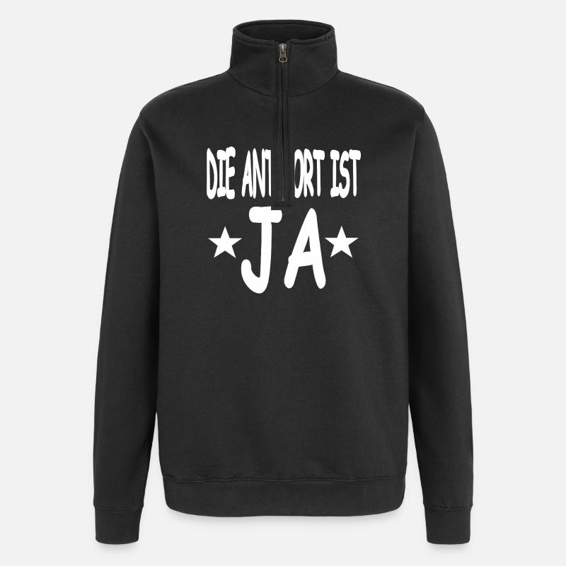 Ja - Quarter-Zip-Sweatshirt - Schwarz