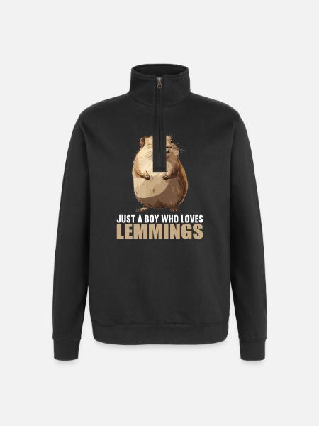 Lemmings Lemming - Sweat à zip 1/4 - noir