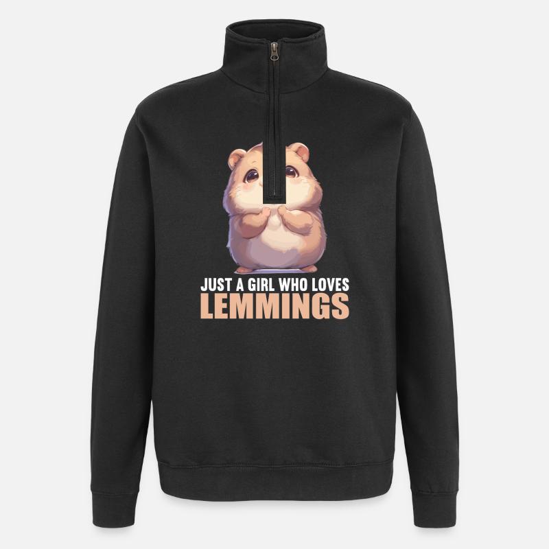 Lemminge Lemming - Quarter-Zip-Sweatshirt - Schwarz