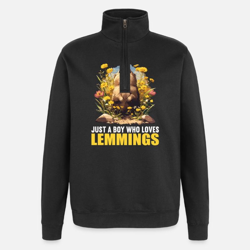 Lemmings Lemming - Sweat à zip 1/4 - noir