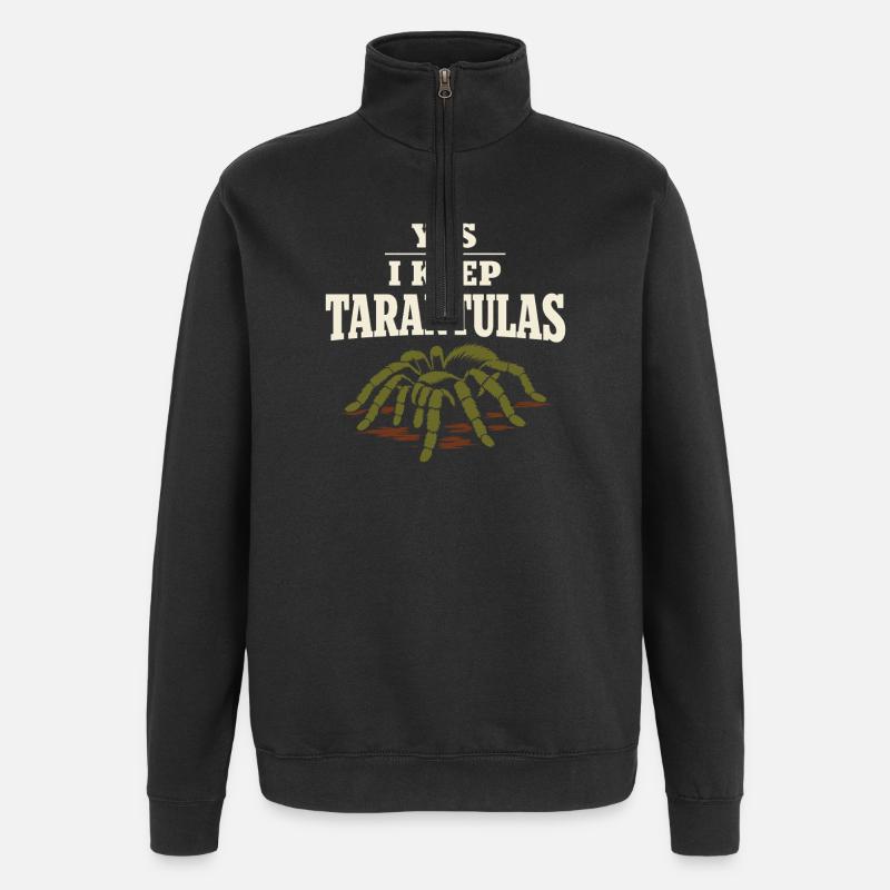Tarantel Tarantel Halter Spinnenbesitzer - Quarter-Zip-Sweatshirt - Schwarz