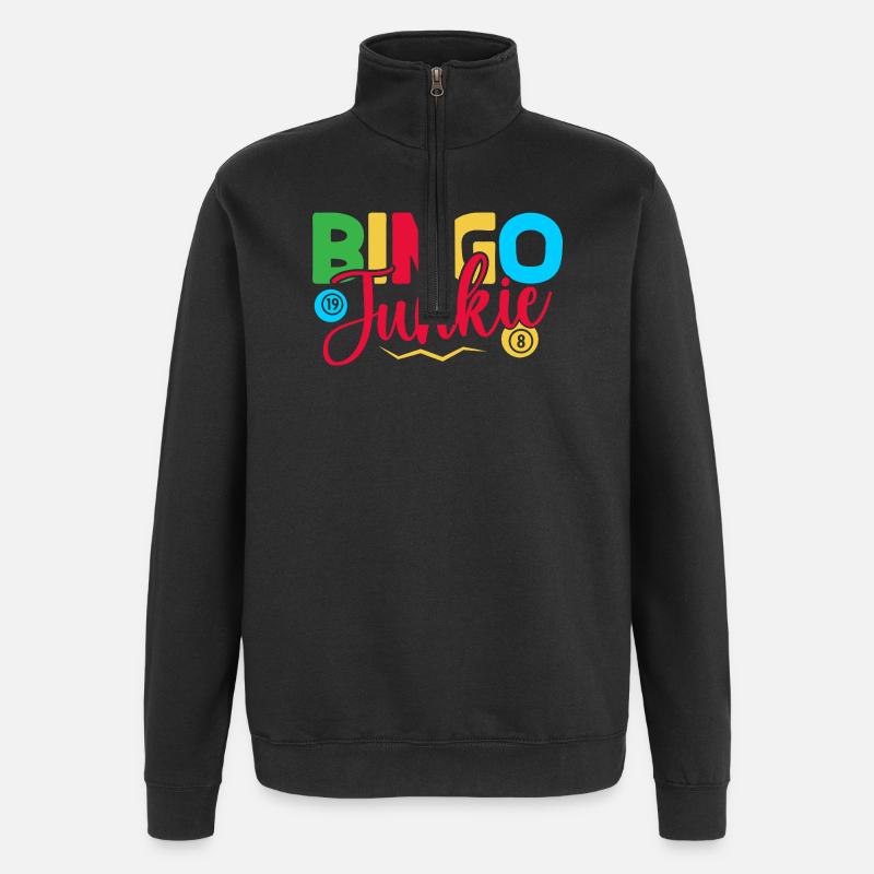 Bingo Game Bingo Junkie Bingo - Sweat à zip 1/4 - noir