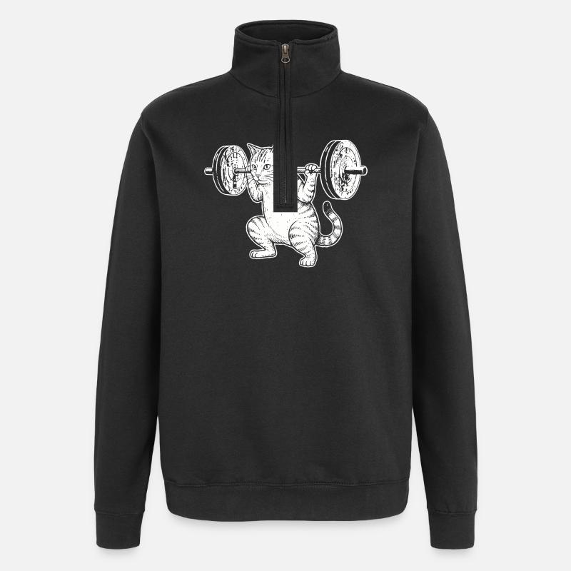 Cat Training Strength Lift - Quarter-Zip Sweatshirt - black