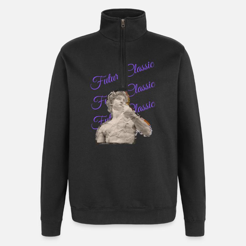 Future Classic – Retro Art Style - Quarter-Zip Sweatshirt - black