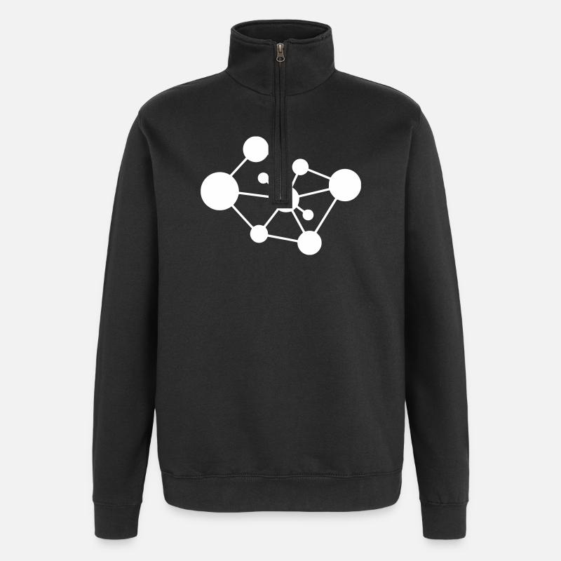 Molecule Network Connection - Quarter-Zip Sweatshirt - black