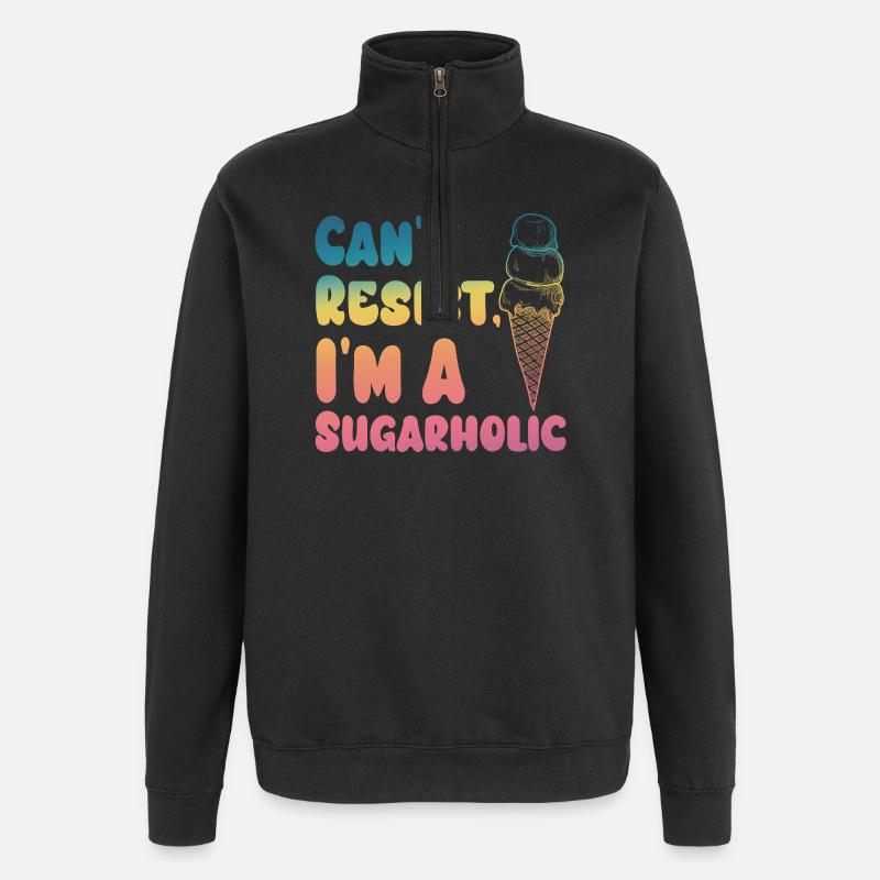 Cant Resist Sugarholic Cream Gradient - Quarter-Zip Sweatshirt - black