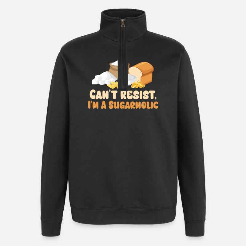 Sugarholic Kitchen Graphic Tee - Quarter-Zip Sweatshirt - black