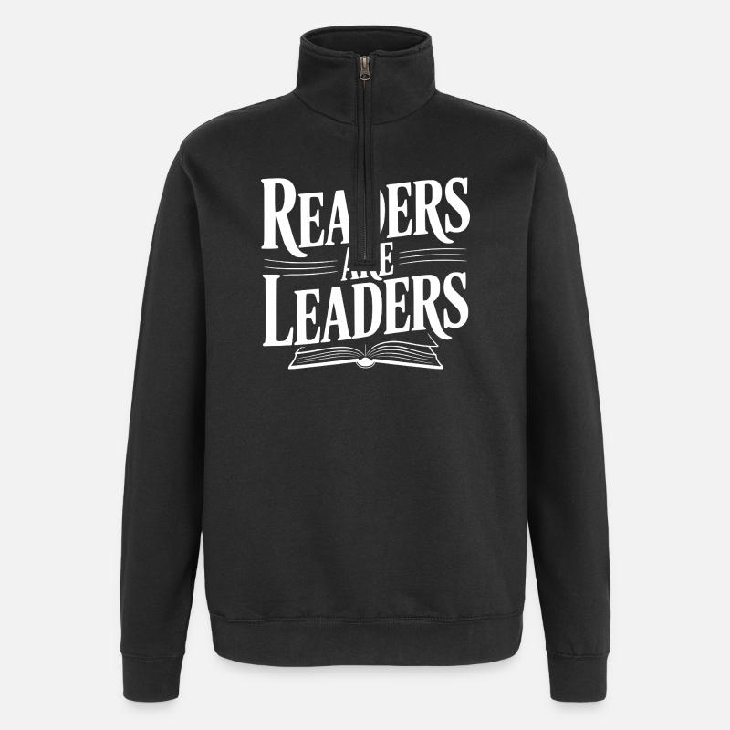 Readers are Leaders - Quarter-Zip Sweatshirt - black