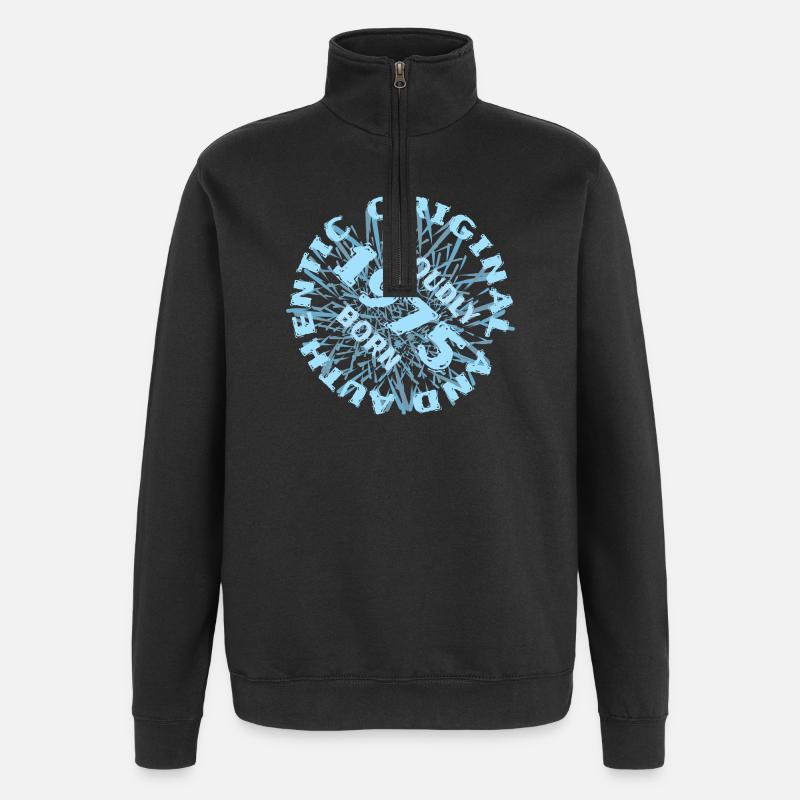 Terrain 1975 - Sweat à zip 1/4 - noir
