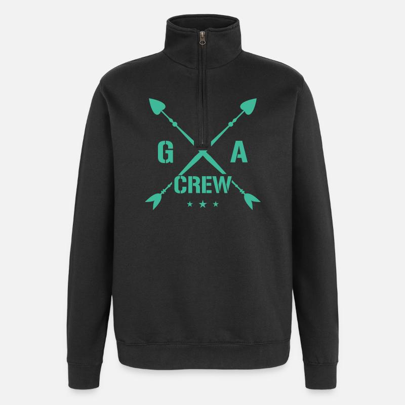 Jga Crew - Quarter-Zip-Sweatshirt - Schwarz