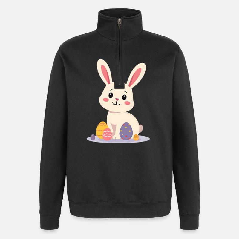 Easter Bunny - Quarter-Zip Sweatshirt - black