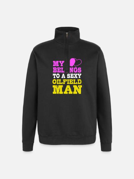 Ölfeld Ehefrau Bohrinsel Ölbohrinsel - Quarter-Zip-Sweatshirt - Schwarz