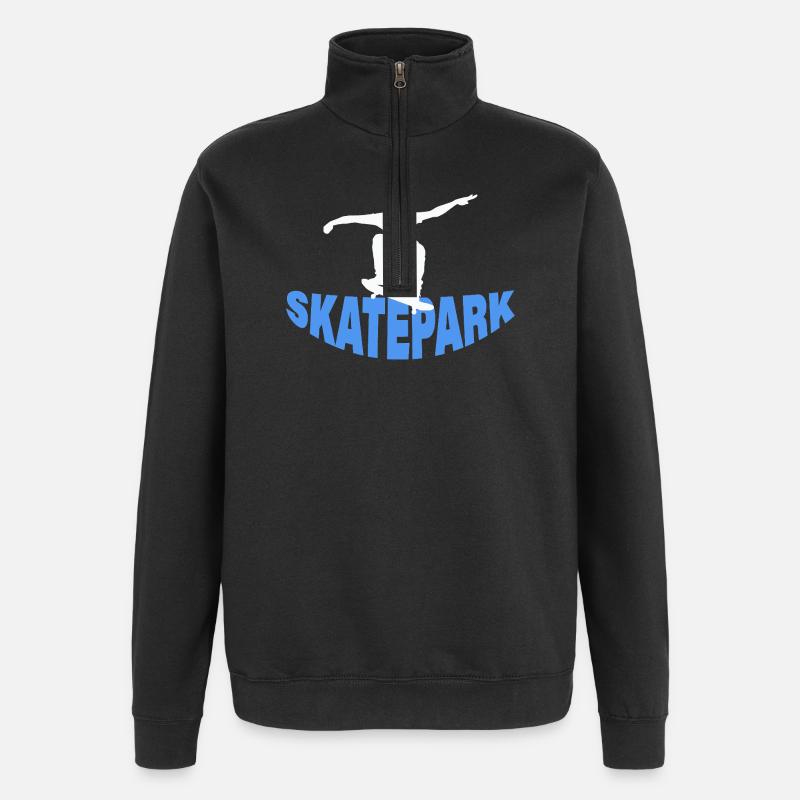 Skatepark - Sweat à zip 1/4 - noir