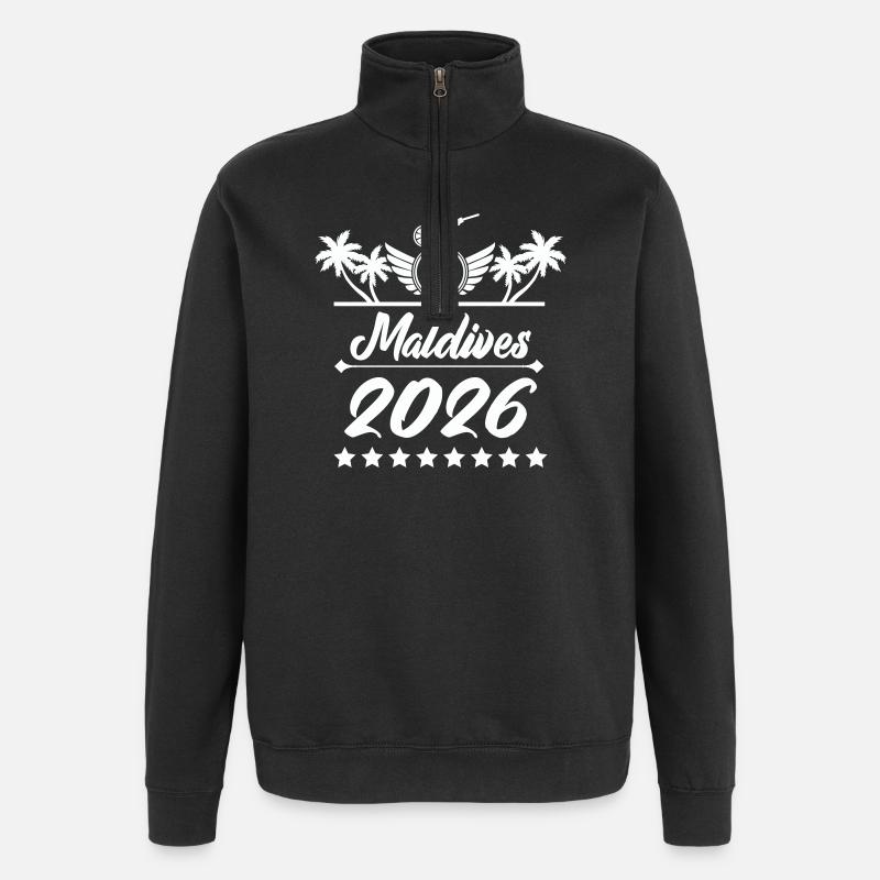 Maldives 2026 Beach Dream - Quarter-Zip Sweatshirt - black