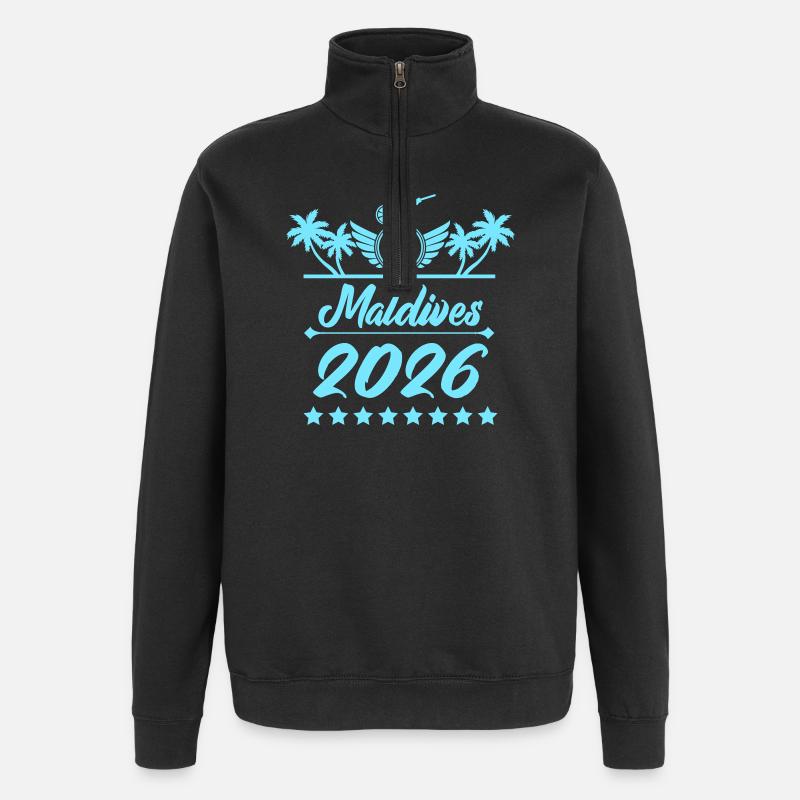 Maldives 2026 Strandtraum - Quarter-Zip-Sweatshirt - Schwarz