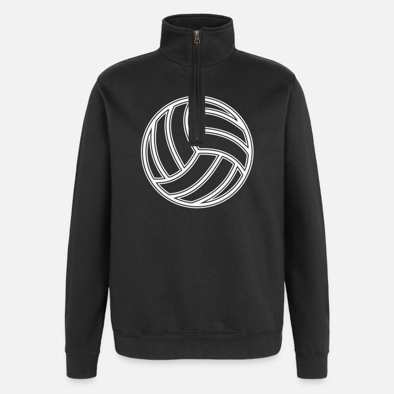 Volleyball Circle Pattern - Quarter-Zip Sweatshirt - black