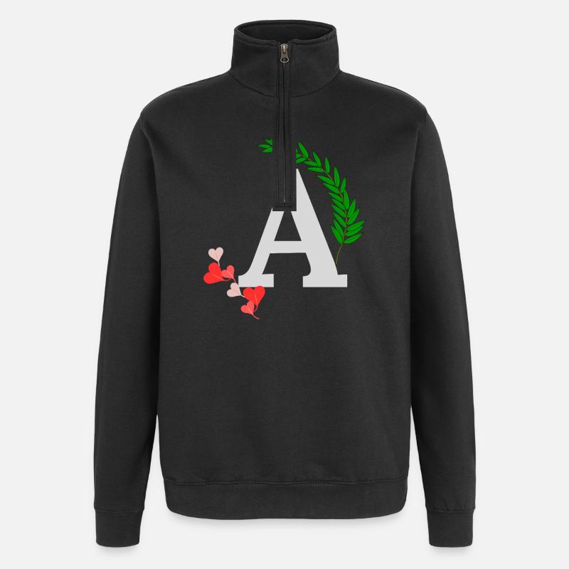 A - Quarter-Zip Sweatshirt - black