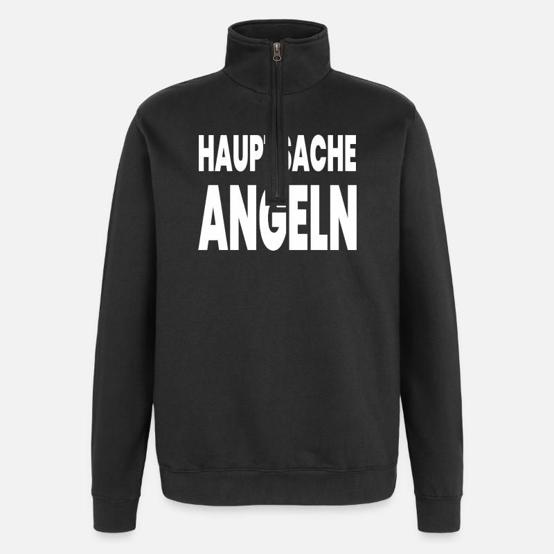 Angling - Quarter-Zip Sweatshirt - black