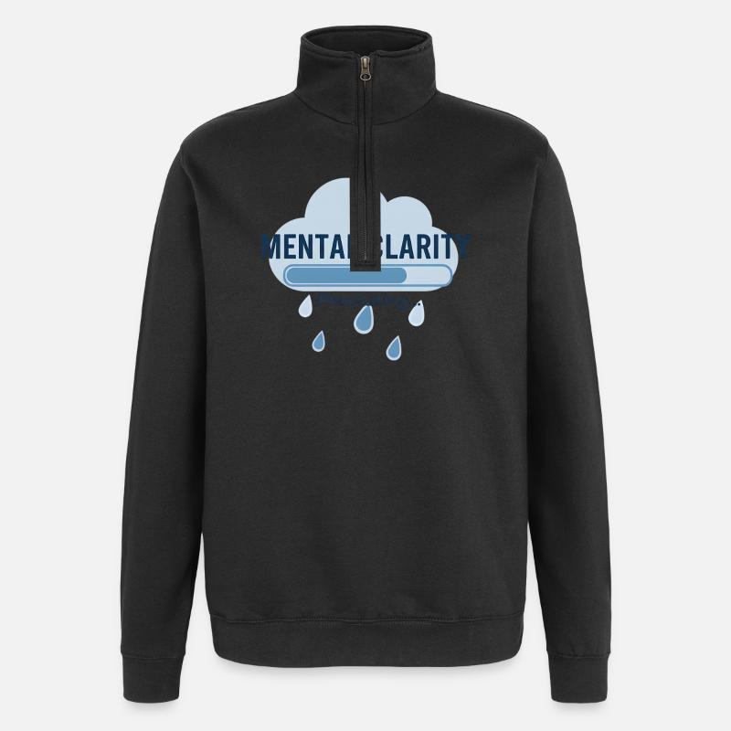 Mental Clarity - Mind Processing Progress Bar - Quarter-Zip Sweatshirt - black