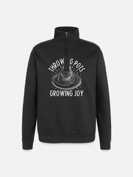 Pottery Artists Throwing Pots Pottery - Quarter-Zip-Sweatshirt - Schwarz