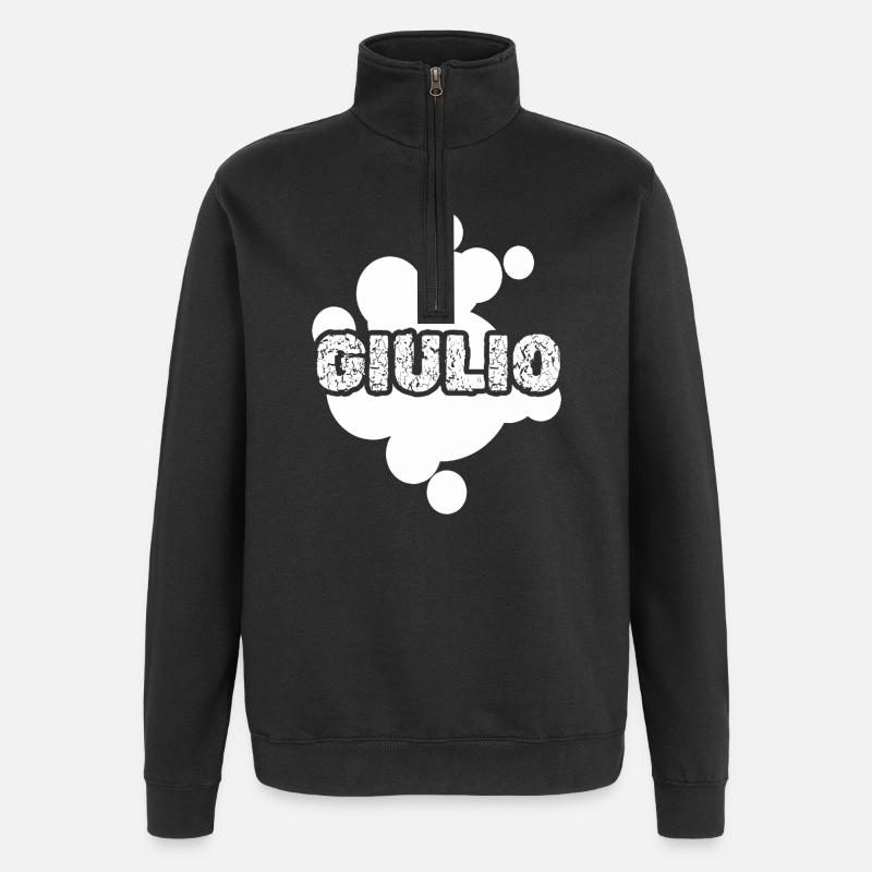 Giulio as a gift - Quarter-Zip Sweatshirt - black