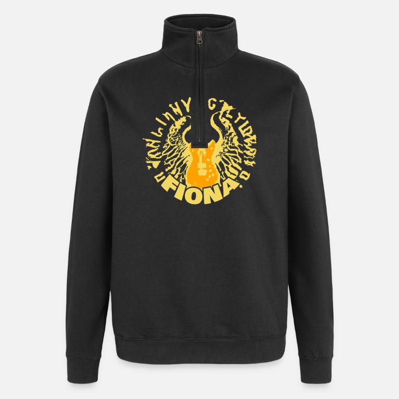 Fiona als Name - Quarter-Zip-Sweatshirt - Schwarz