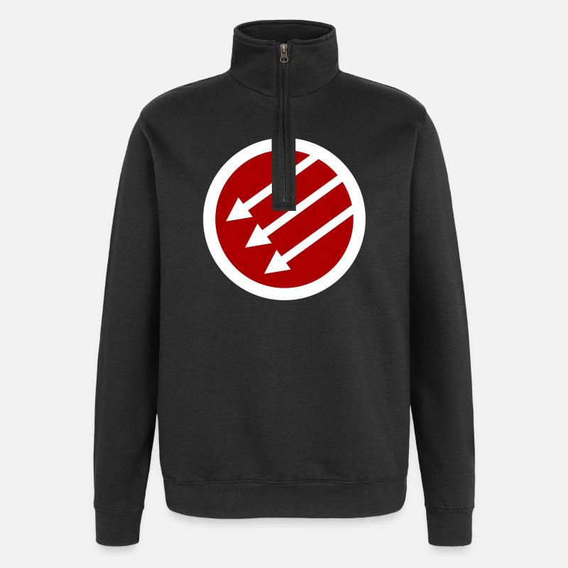 Iron Front / Eiserne Front / Järnfronten - Quarter-Zip-Sweatshirt - Schwarz