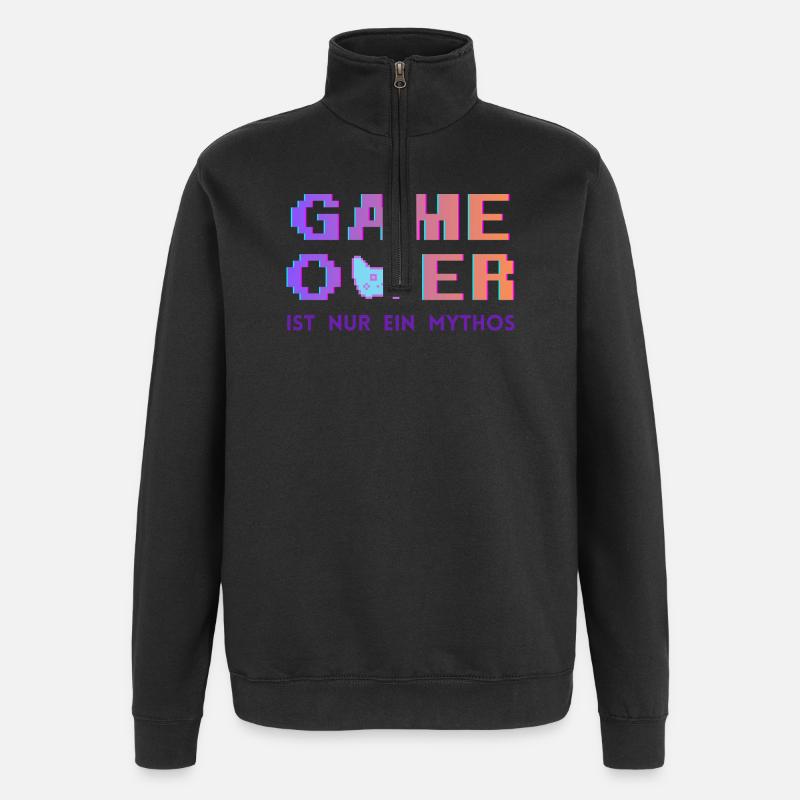Game Over Mythos Pixel Gradient - Quarter-Zip Sweatshirt - black
