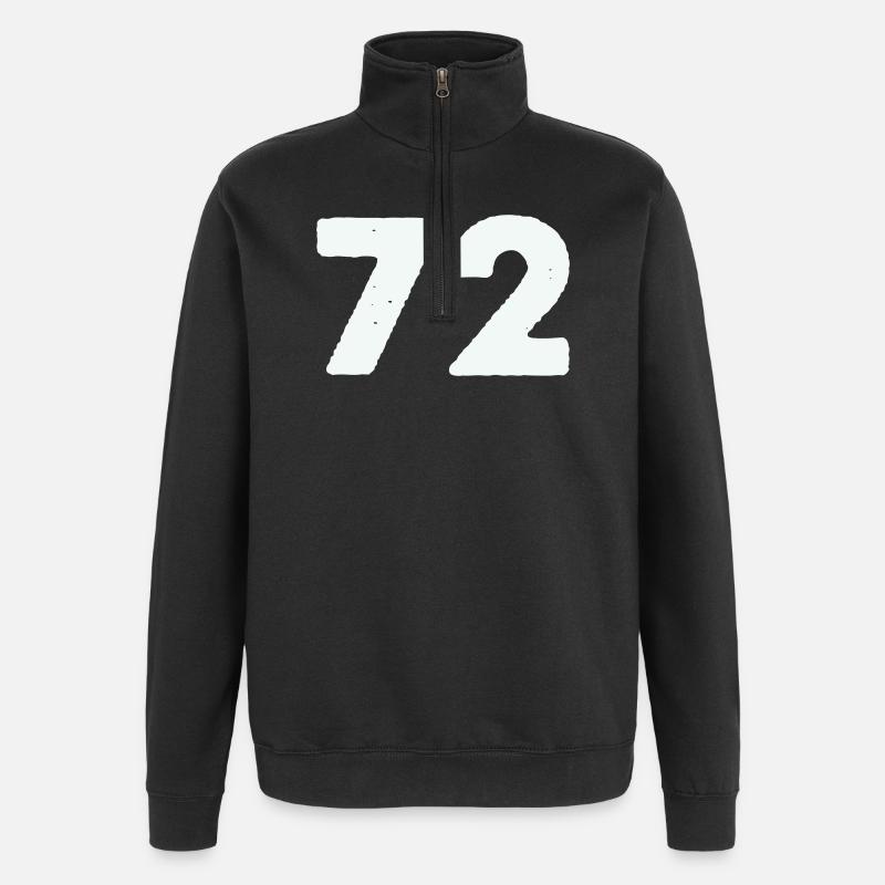 72 - Sweat à zip 1/4 - noir