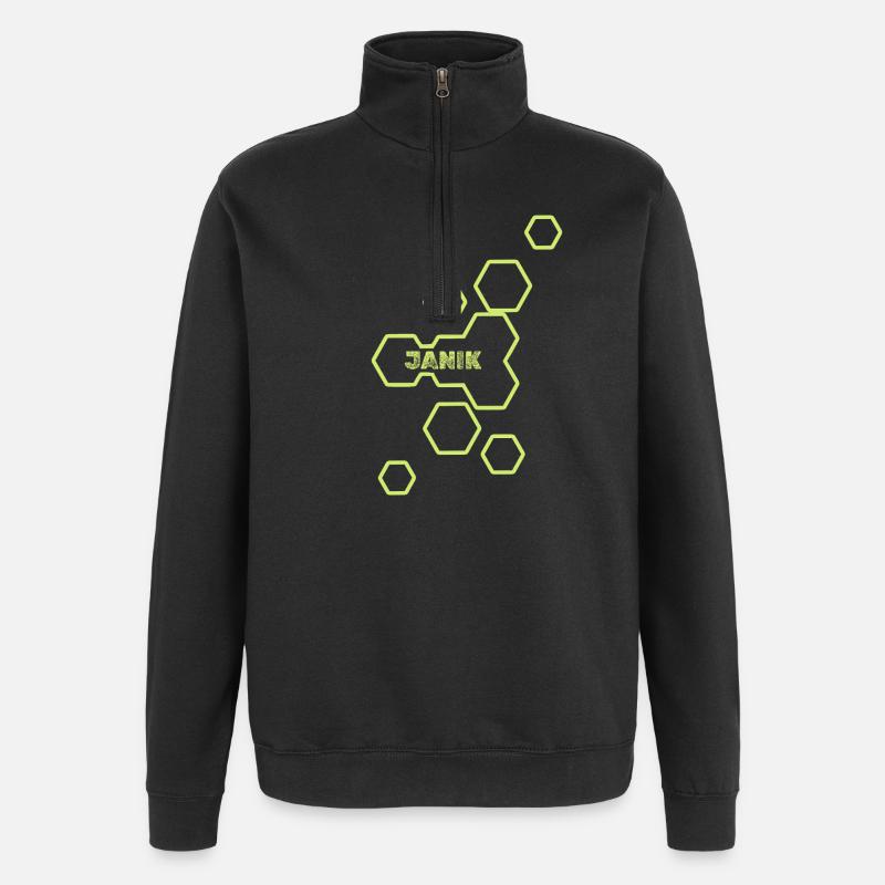 Style Janik - Sweat à zip 1/4 - noir