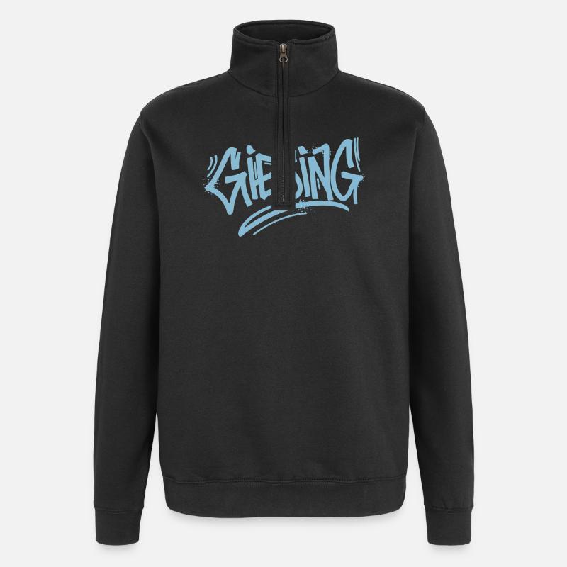 Giesing Graffiti - Quarter-Zip-Sweatshirt - Schwarz