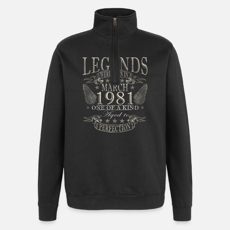 Anniversaire Mars 1981 - Sweat à zip 1/4 - noir