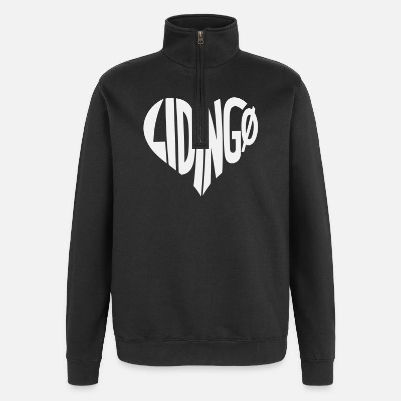 Lidingo Heart Style - Quarter-Zip Sweatshirt - black